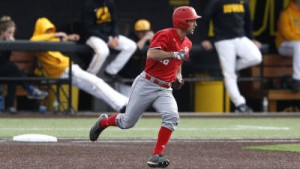 Andy Shadid hit a RBI double in the second inning at Iowa March 22, 2016 Courtesy Brian Ray