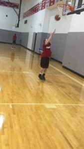 Lou Shooting a Layup Before Workouts