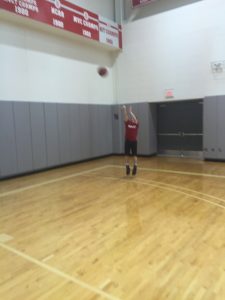 Lou Griffith Working on his Game Before Practice